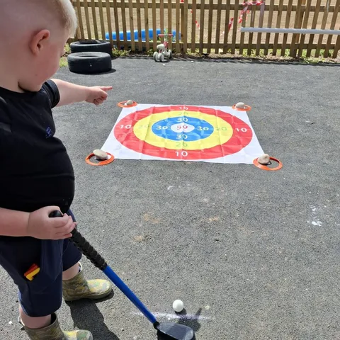 Children enjoying outdoor play at Humberston Country Club Pre-School