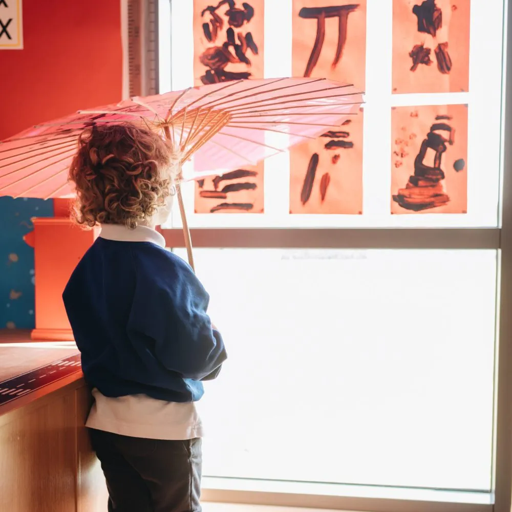 A child exploring the pre-school environment at Early Years Educare