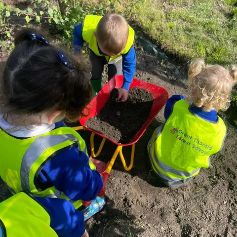 Children socialising during Forest School sessions
